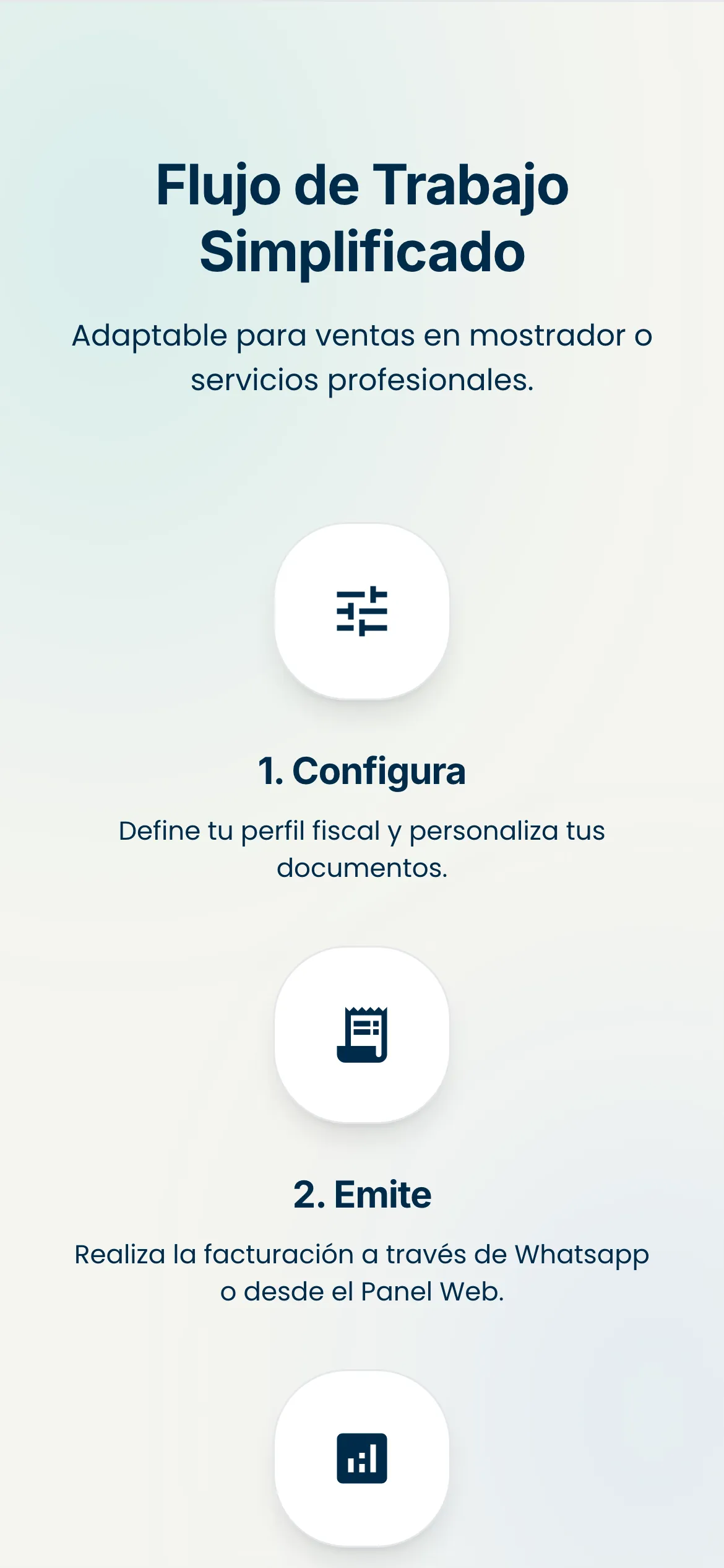 How it works section of FactStudio on mobile.